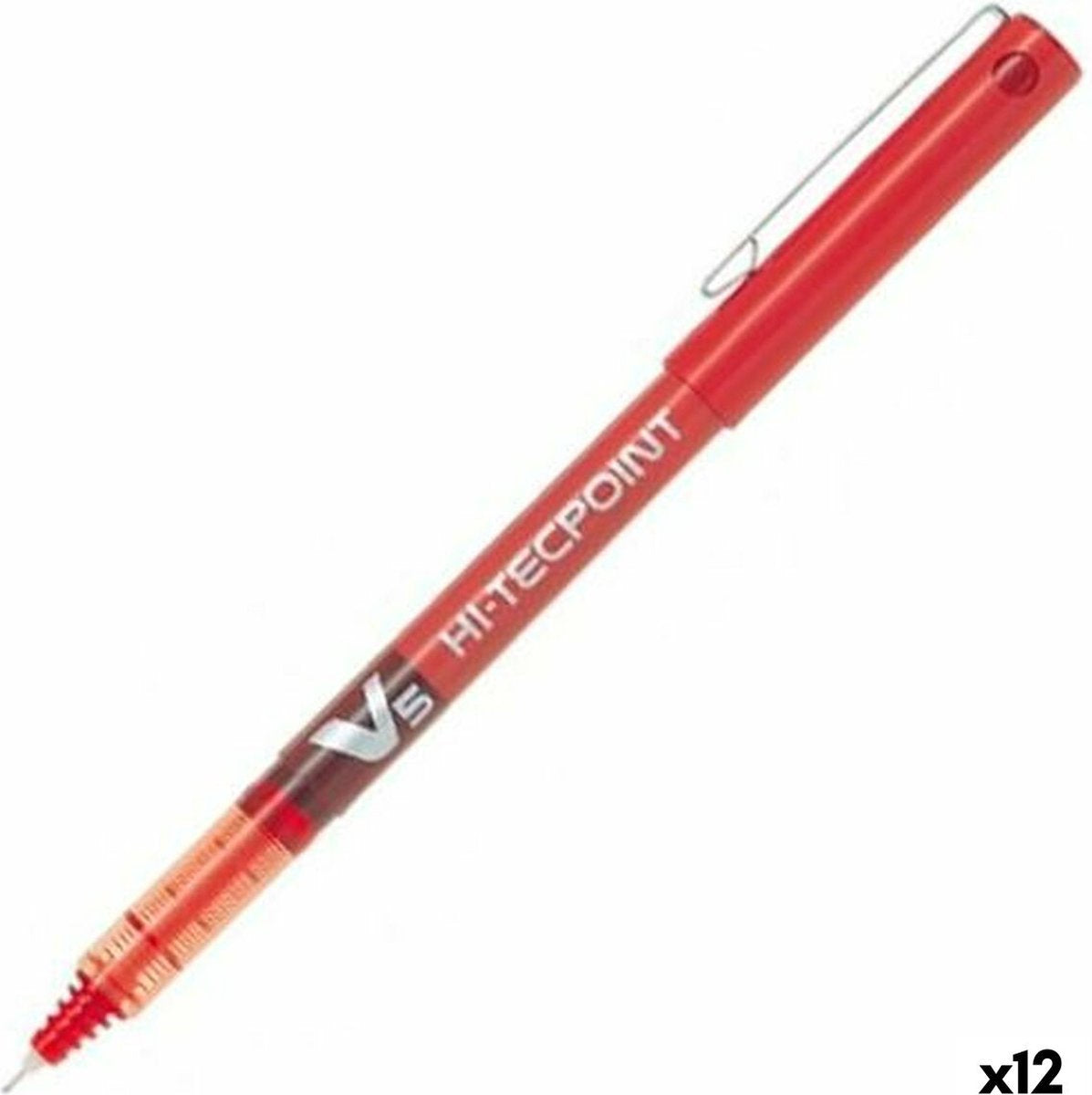 Penna pilot roller v-5 rossa ago 0,3 mm 12 pezzi