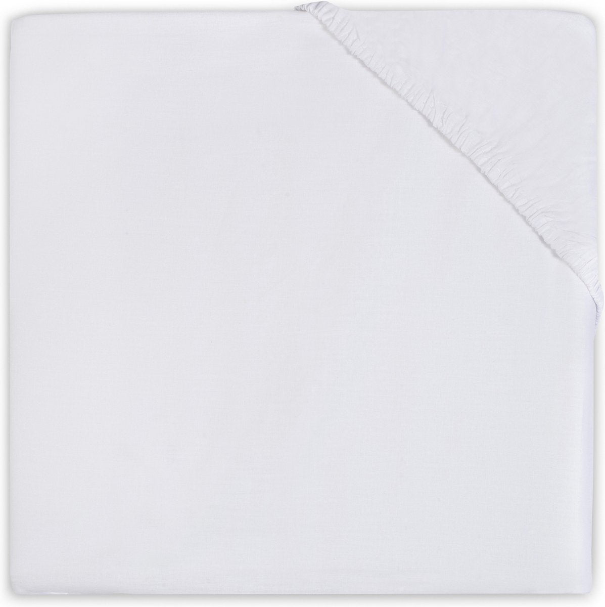 Jollein sábana bajera ajustable para cuna de algodón 60x120cm - blanco