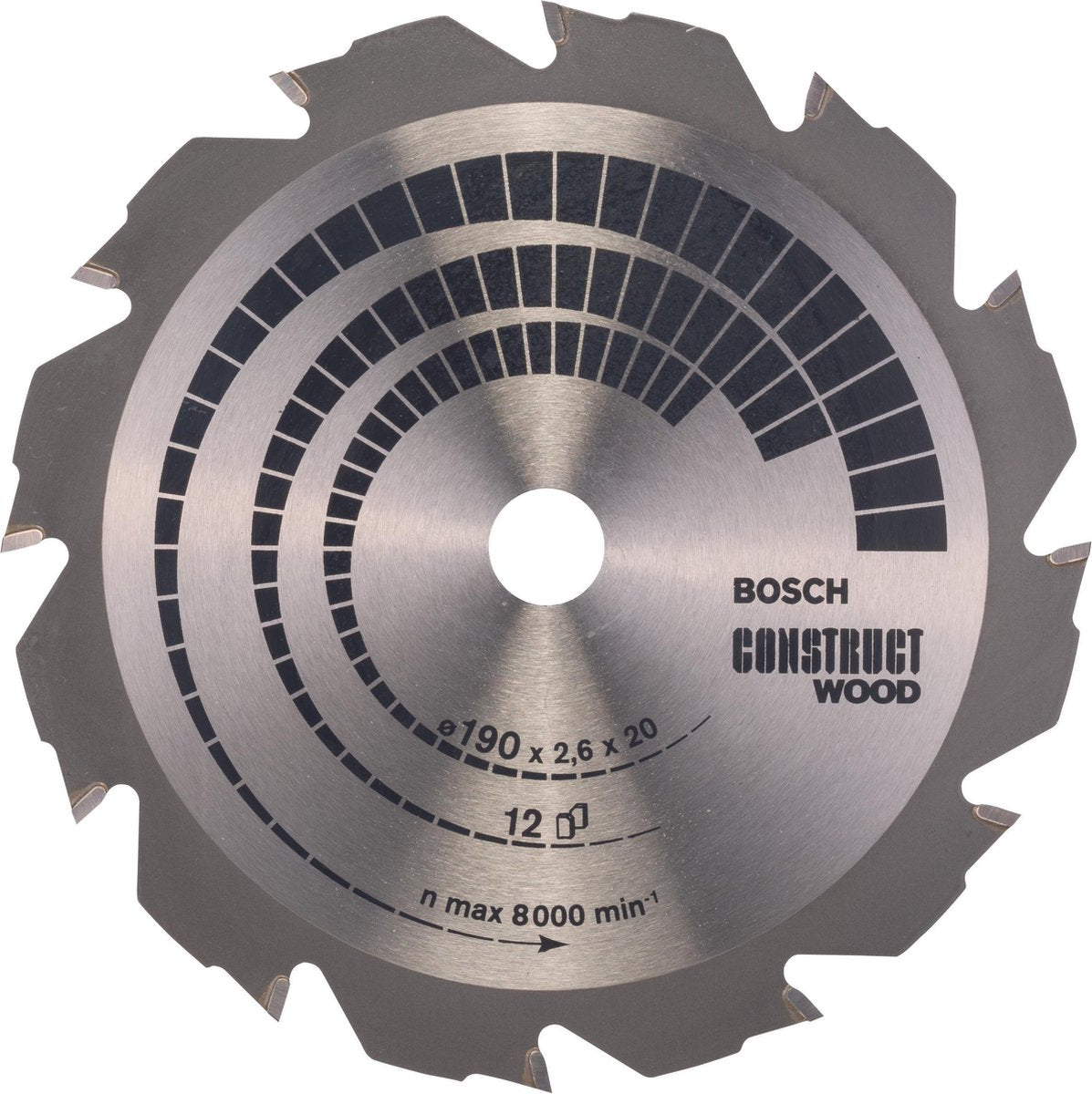 Bosch cirkzb constr. madera 190x20 16x2.6 12t fwf