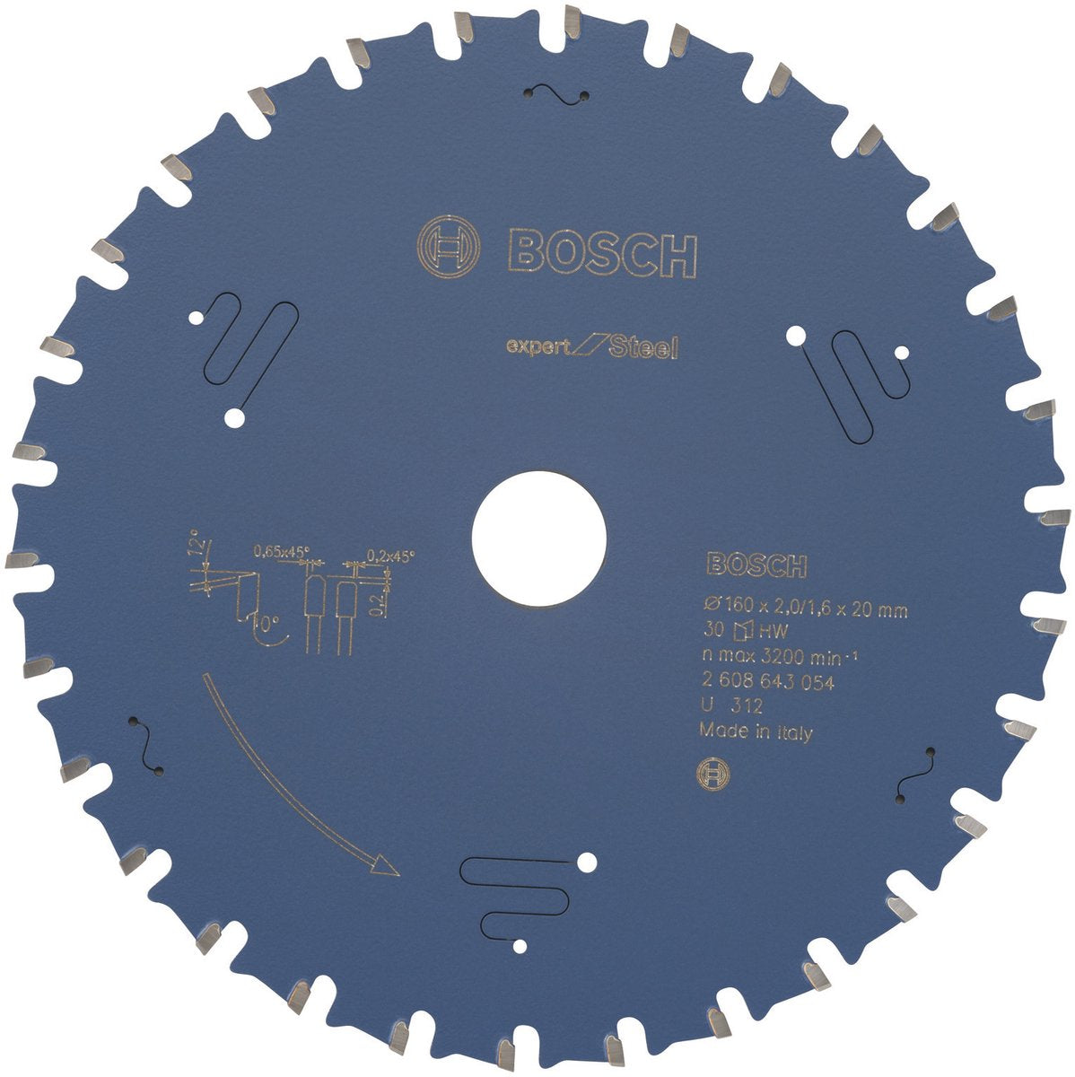 Lama per sega circolare Bosch Expert per acciaio 160 x 20 x 2,0 mm, 30