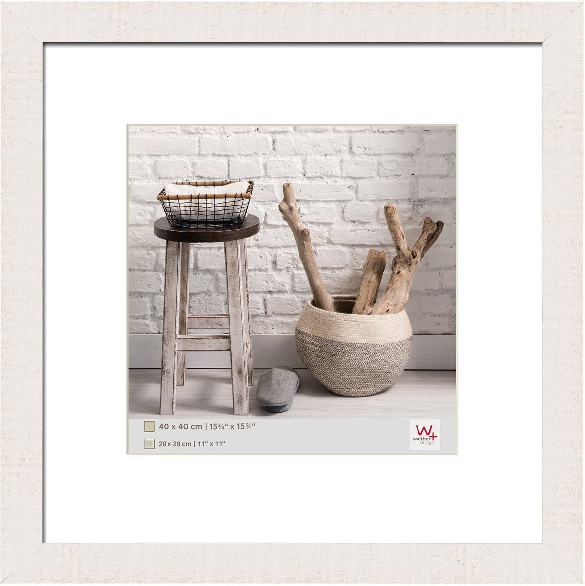 Walther home - marco de madera - tamaño de foto 40x40 cm - blanco polar