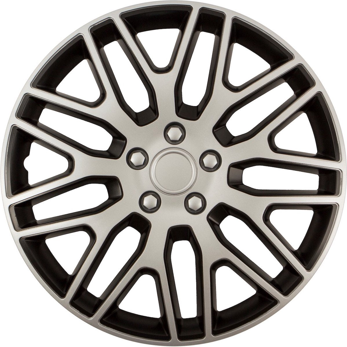 Coprimozzi Versaco dakar argento nero 14 pollici - set (4 pezzi)