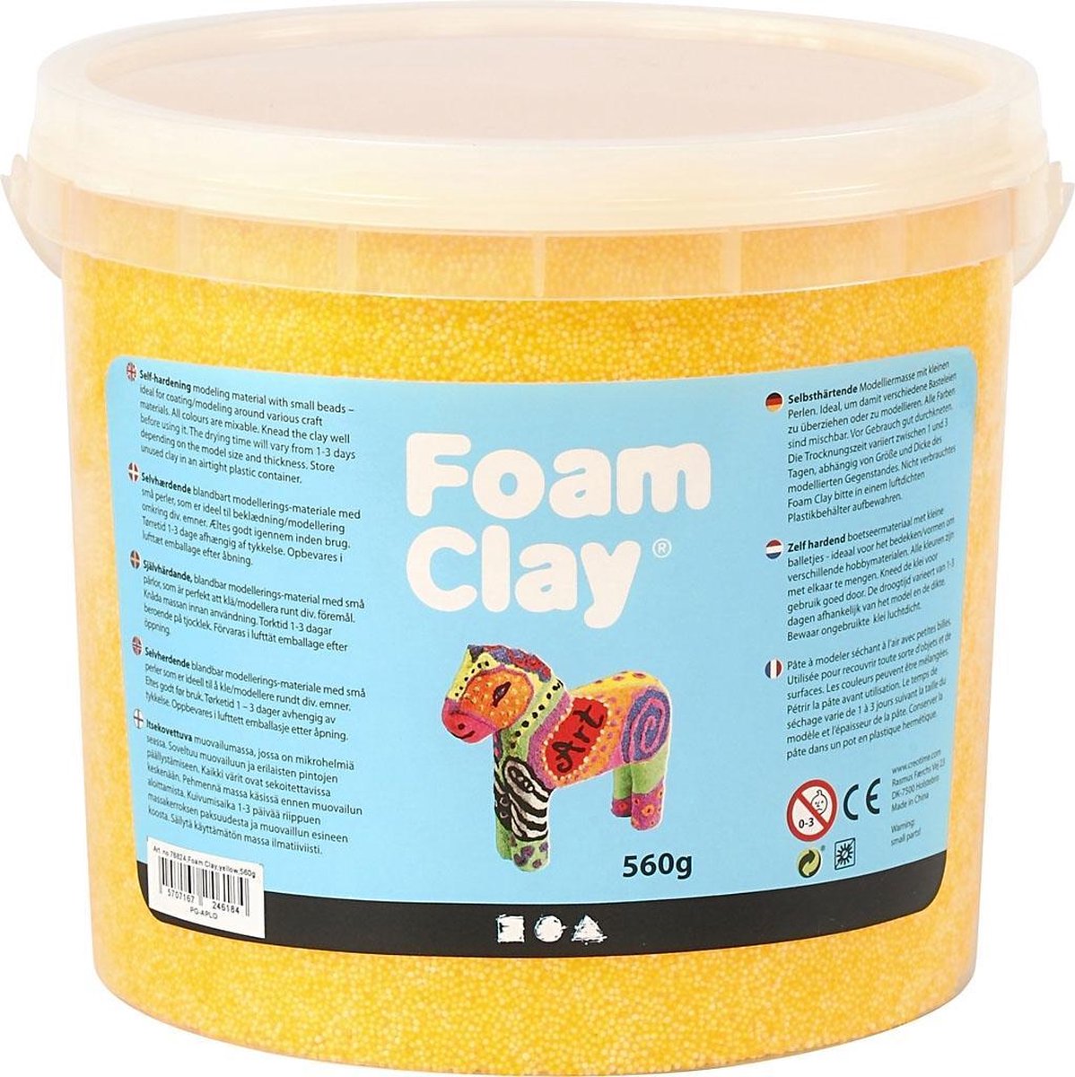 Foam clay - yellow, 560gr.