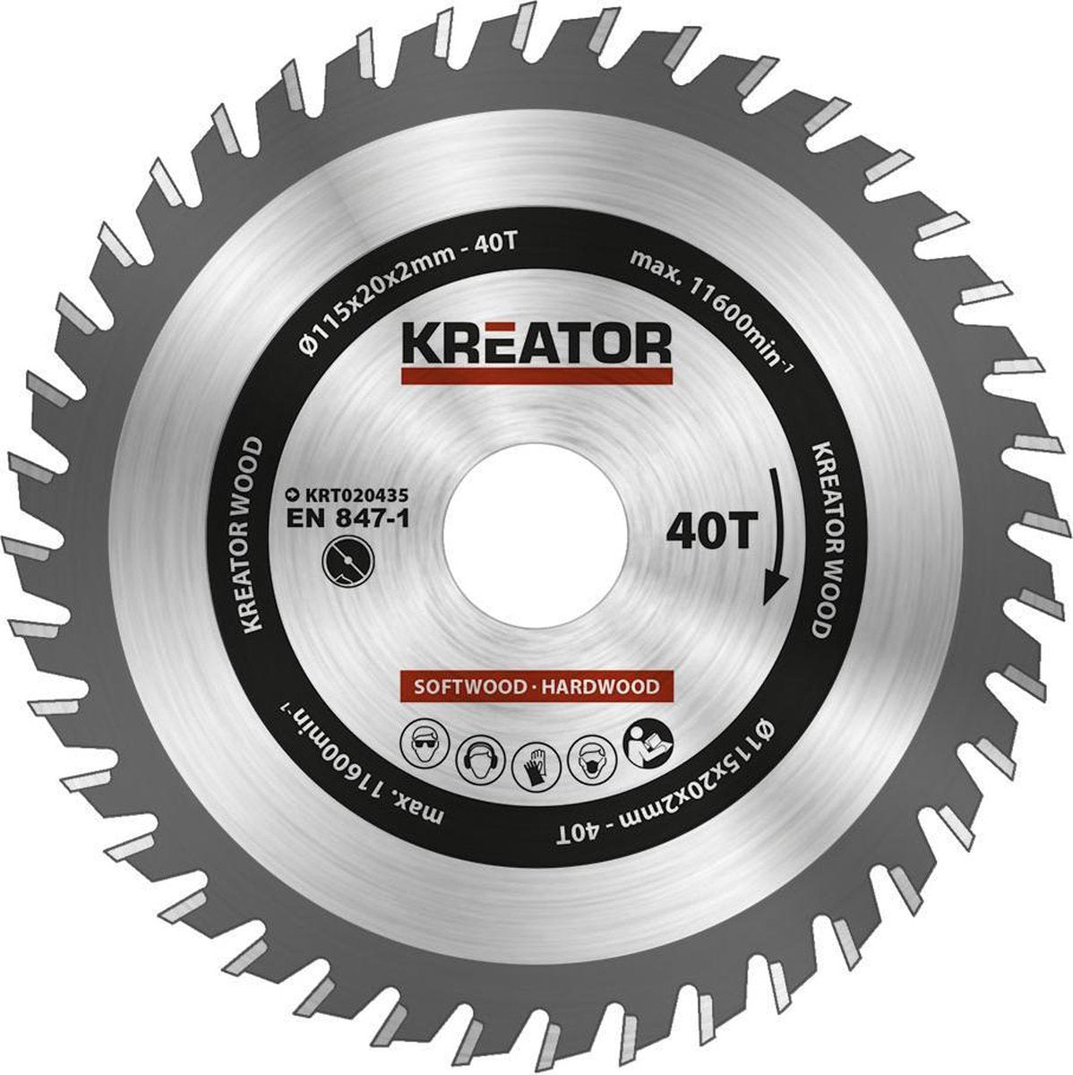 Kreator krt020436 zaagblad hout 235mm 40t