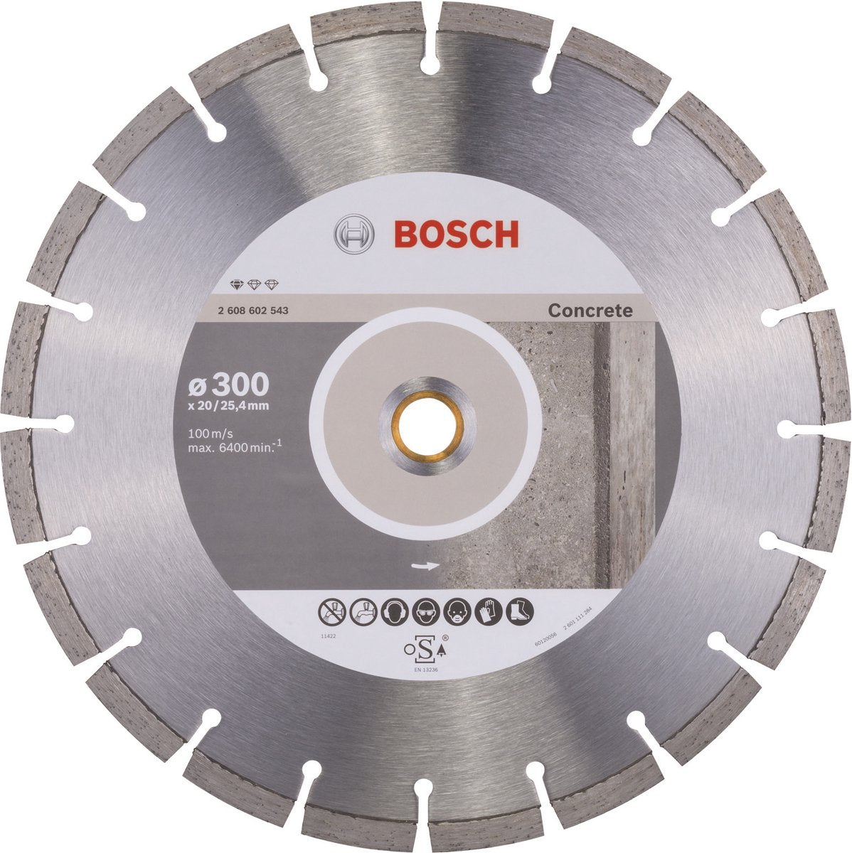 Bosch - disco de corte diamantado estándar para hormigón 300 x 20,00+25,40 x 2,8 x 10 mm