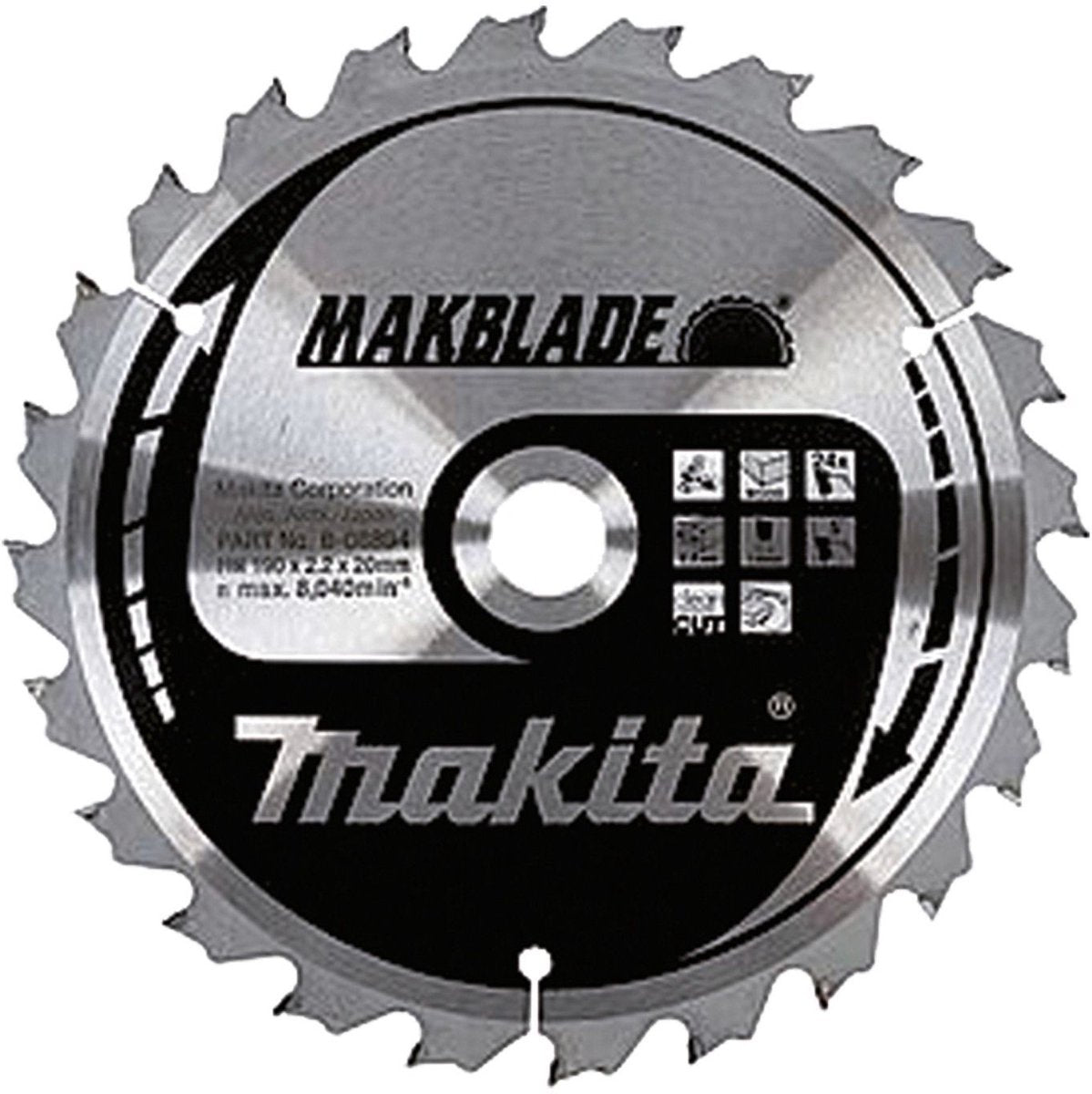 Makita afkortzaagblad voor hout | makblade | ø 255mm asgat 30mm 60t - b-32792