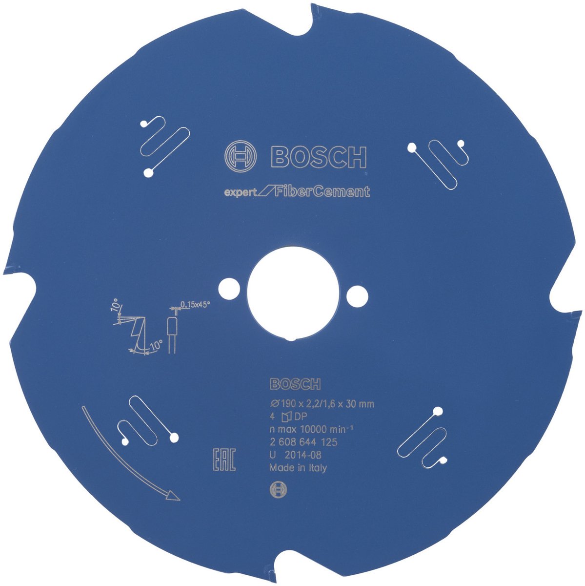 Accesorios bosch hoja de sierra circular expert para fibrocemento 190x30x2,2 1,6x4 - 2608644125