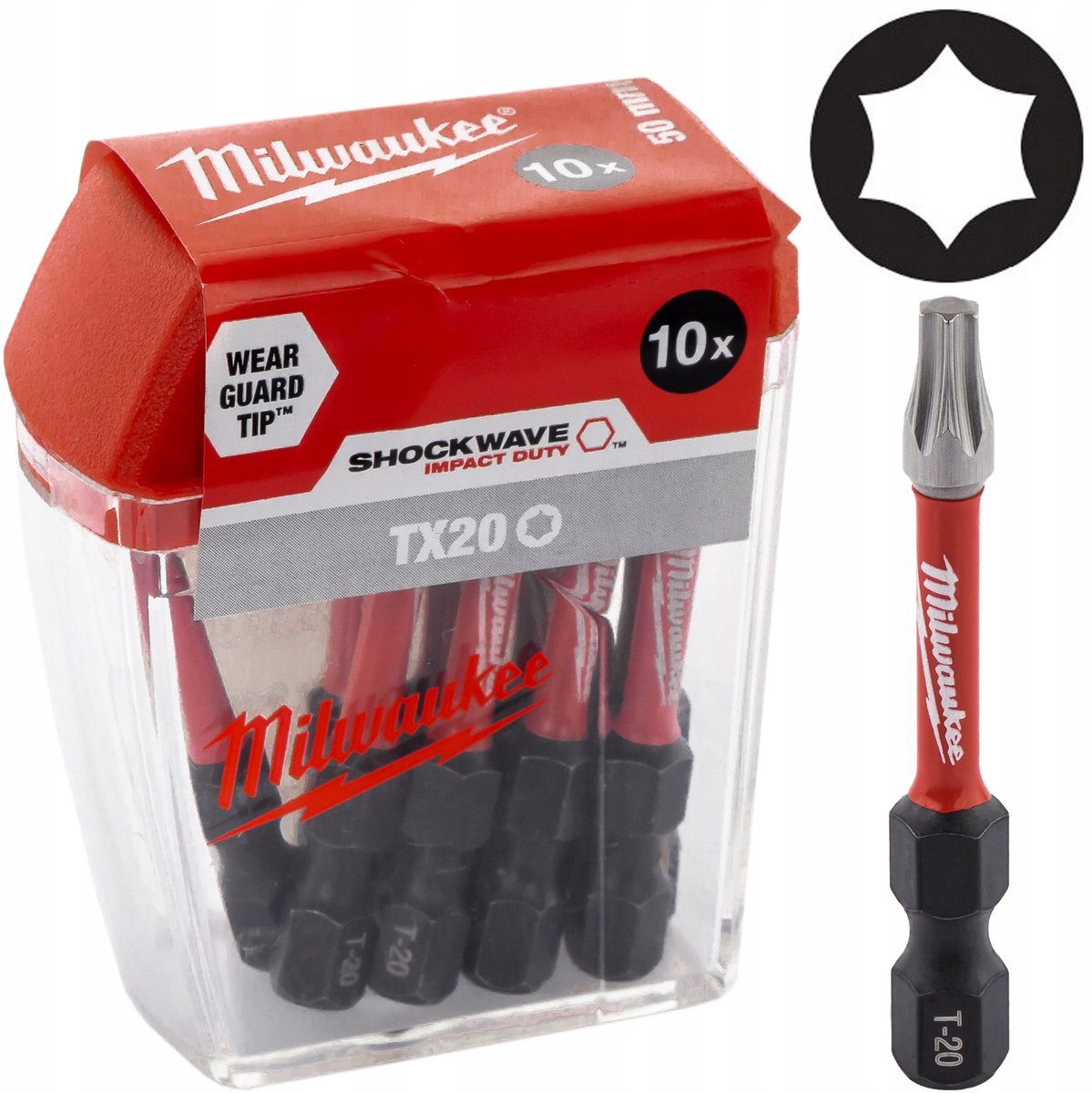 Accessori Milwaukee shockwave gen ii tx20 50mm 10 pezzi - 4932430877
