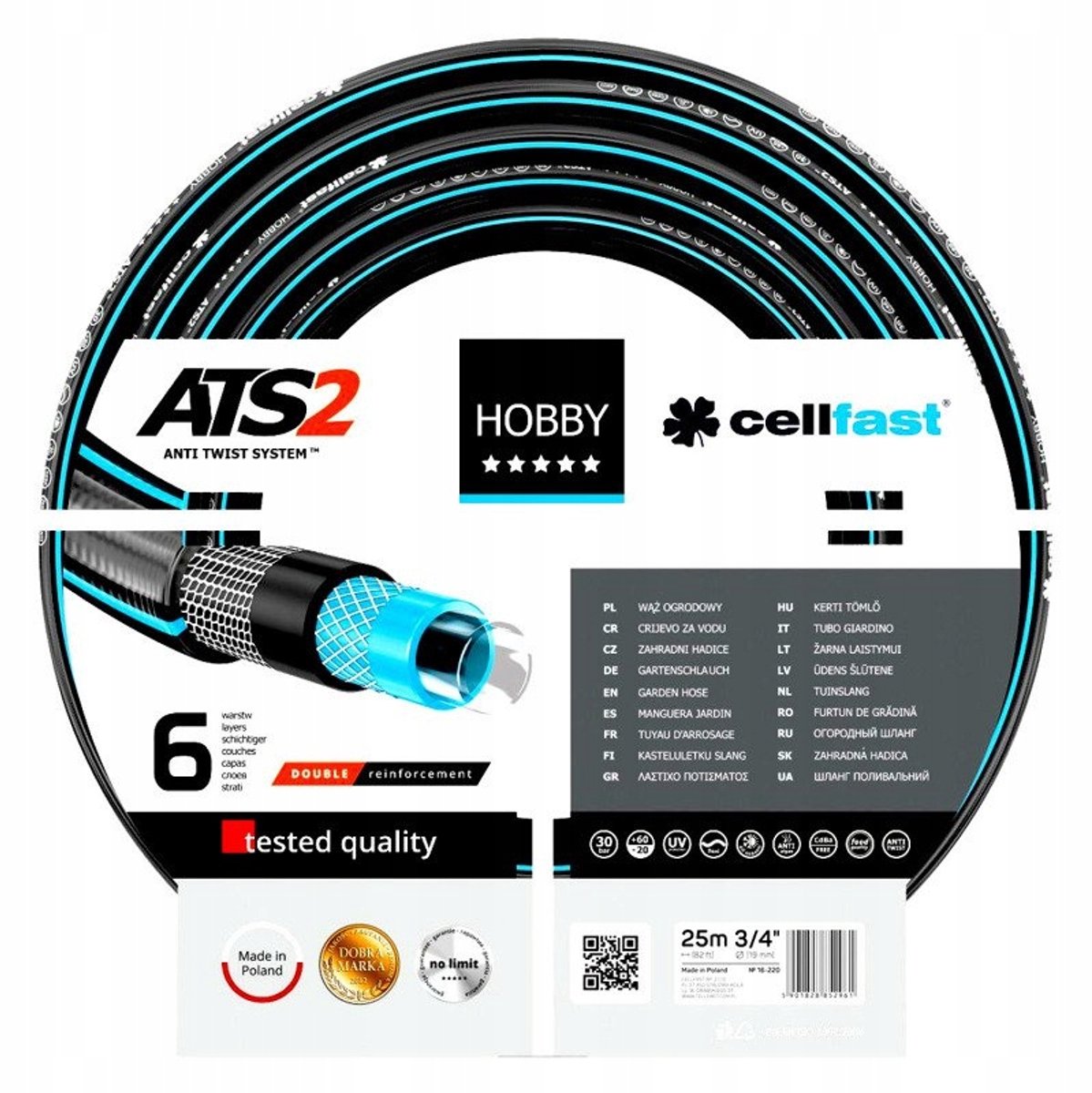 Cellfast tuinslang 16-201 hobby ats2 1 2 50m