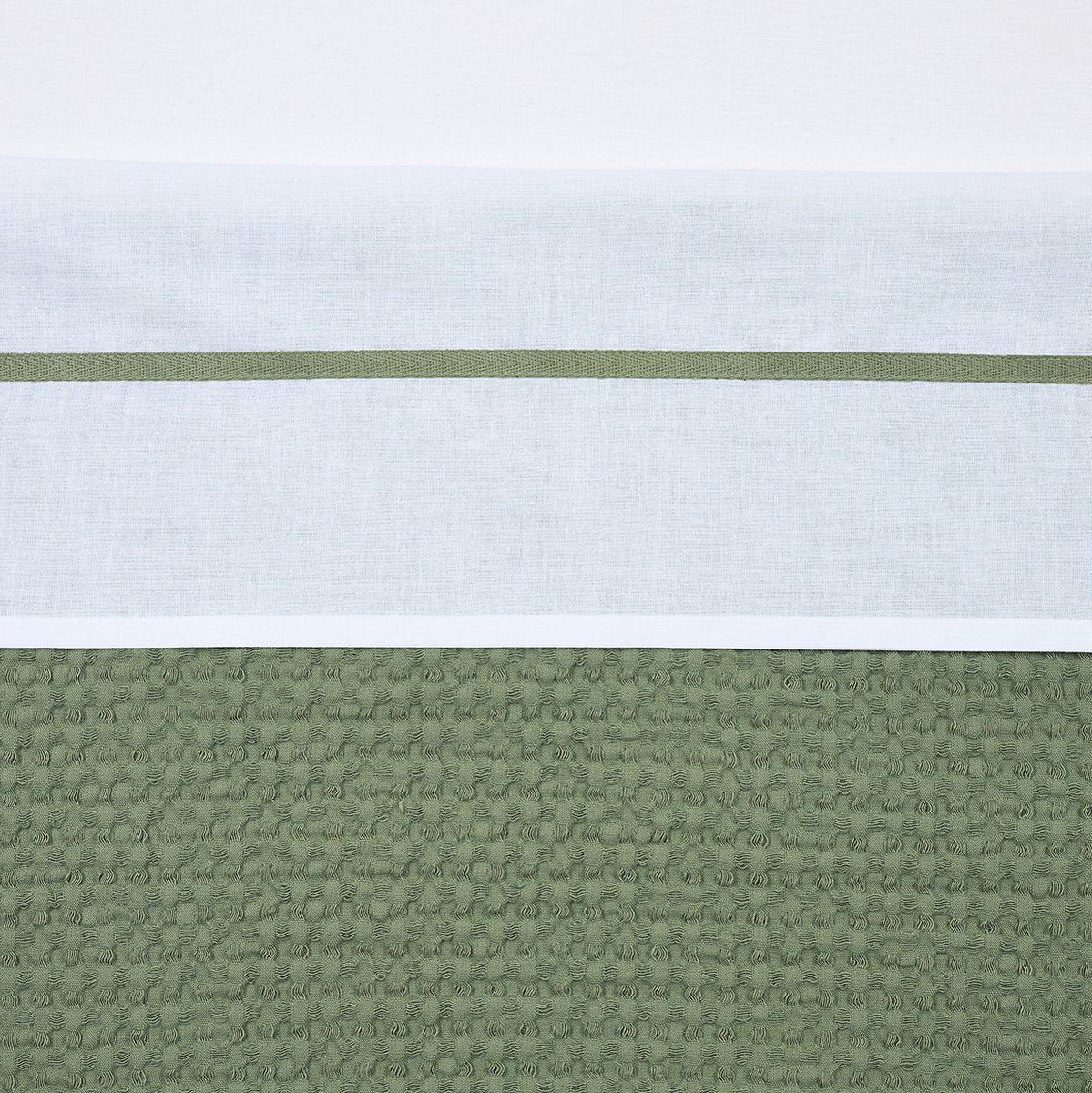 Meyco baby bies wieglaken - olive green - 75x100cm - 0.3 tog