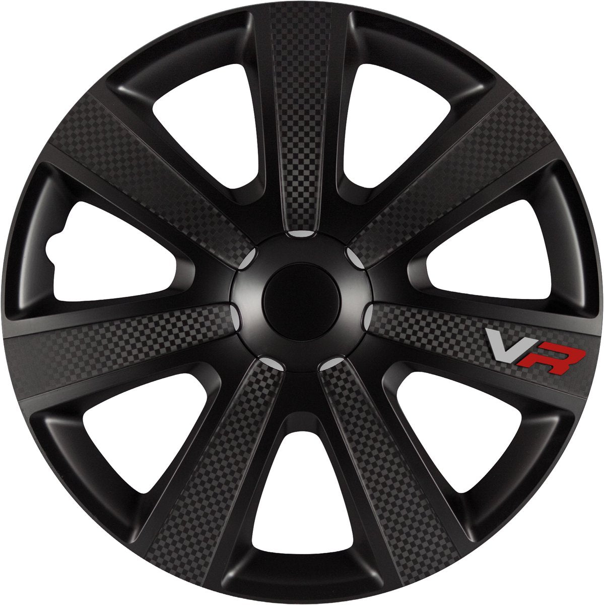 HubCaps VR Carbon de 14 pulgadas ABS Negro de 4 de 4
