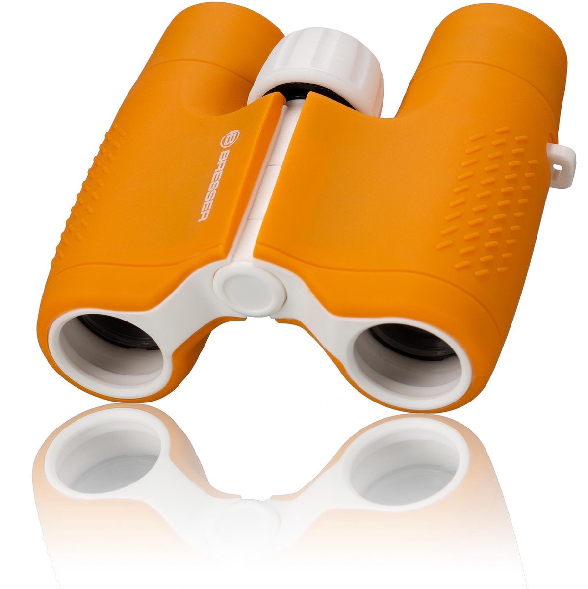 Binocolo Bresser junior - 6x21 - bianco arancione - robusto - binocolo frontale