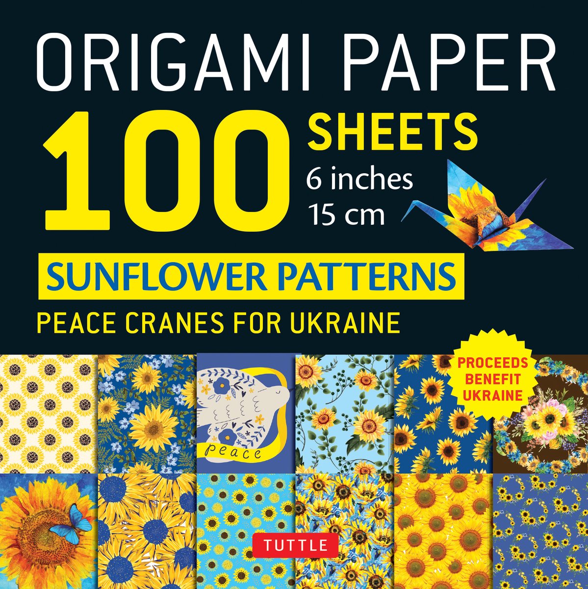 Tuttle origami paper 100 sheets sunflower patterns 6 (15 cm)