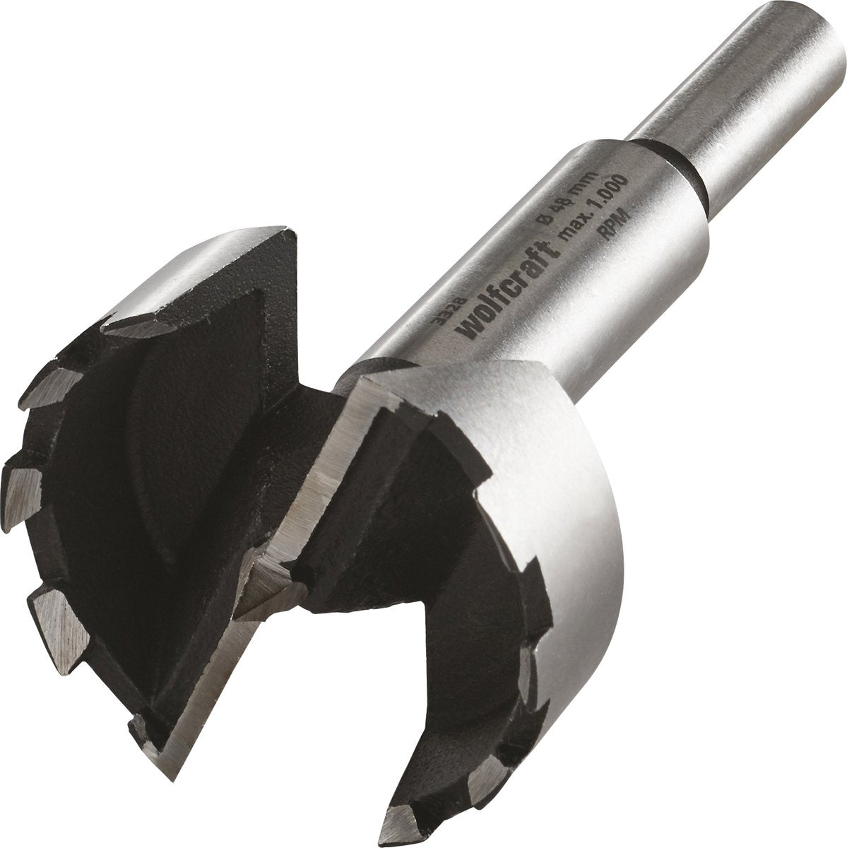 Wolfcraft - punta a cilindro per legno - ø 48 mm - punta per cerniera 48 mm - punta Forstner - 3328000