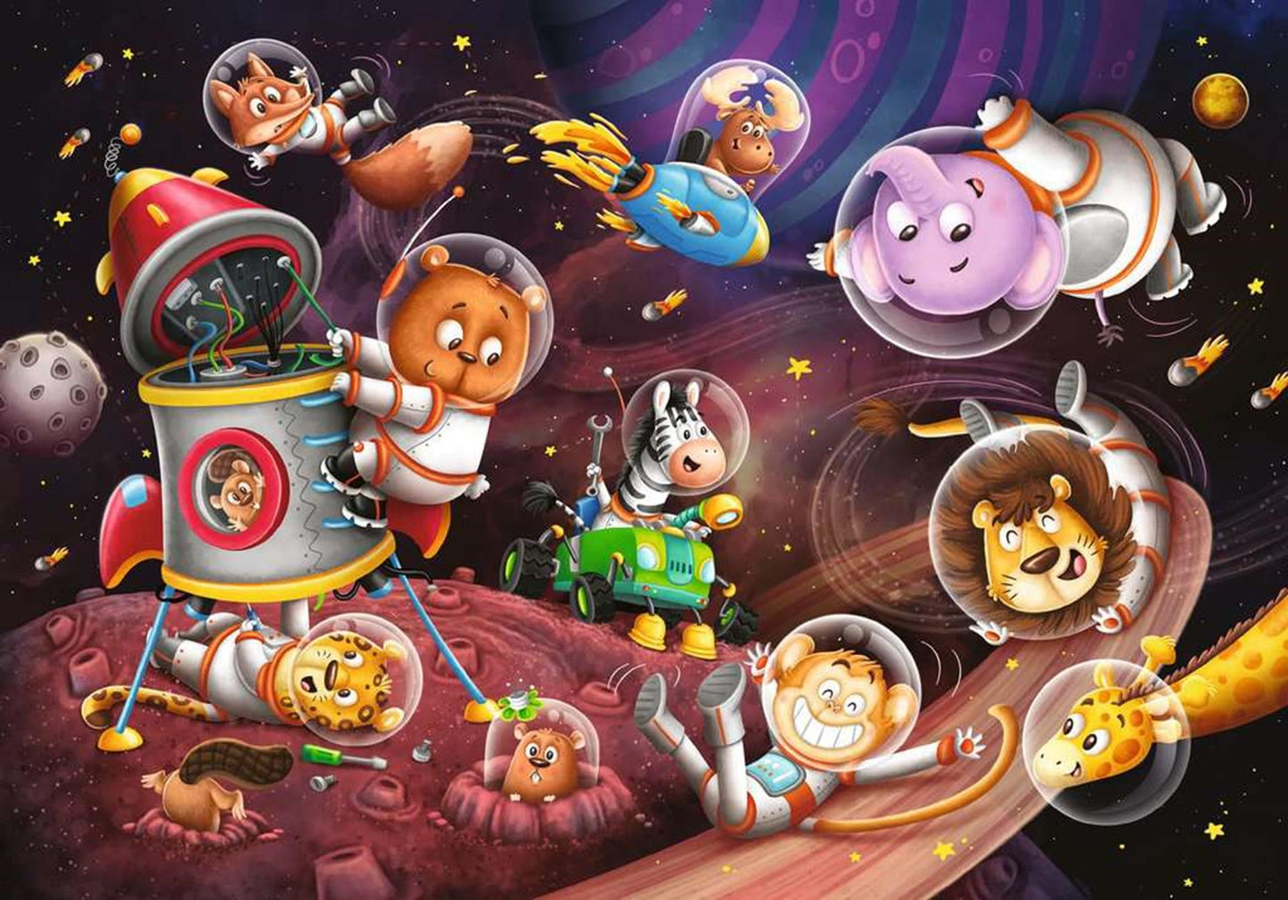 Ravvensburger Jigsaw Puzzle Animals nella stanza, 12 °.