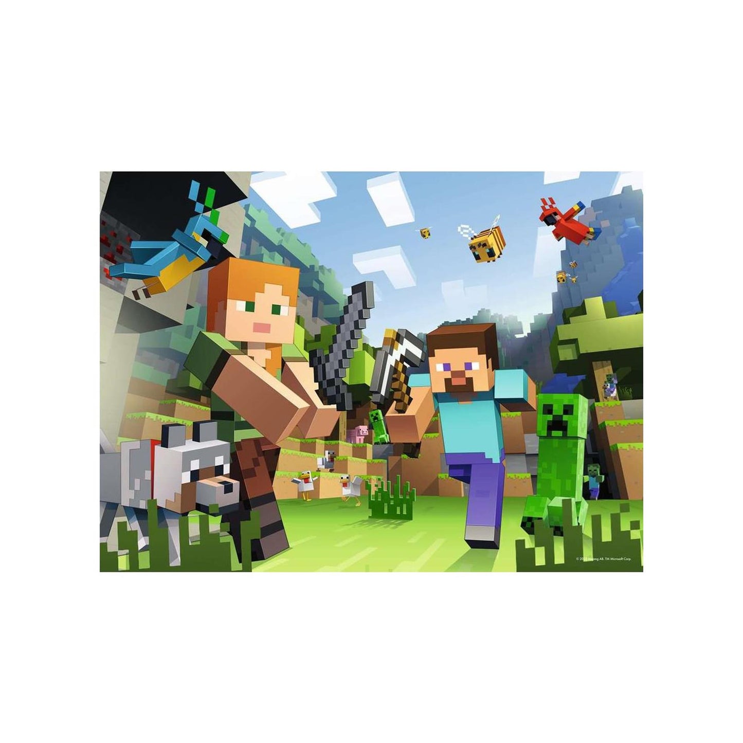 Puzzle Ravensburger Minecraft - 100 pezzi. xxl