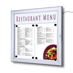 Scheda menu showdown scz2xa4led 3650 g argento
