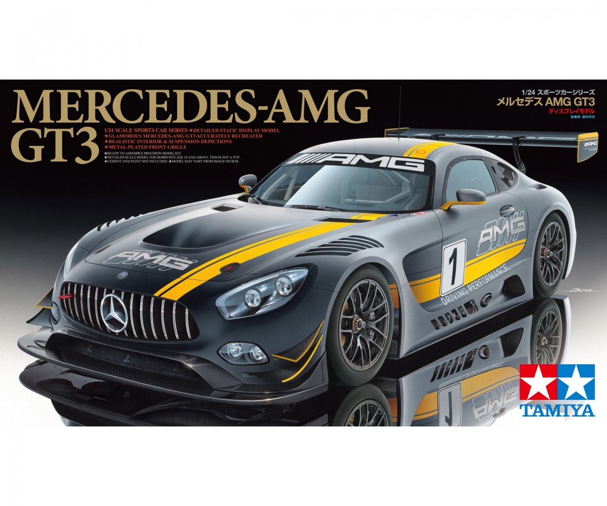 Maqueta de coche Tamiya - 24345 mercedes-amg gt3 plástico - 1:24 - fabricación de modelos