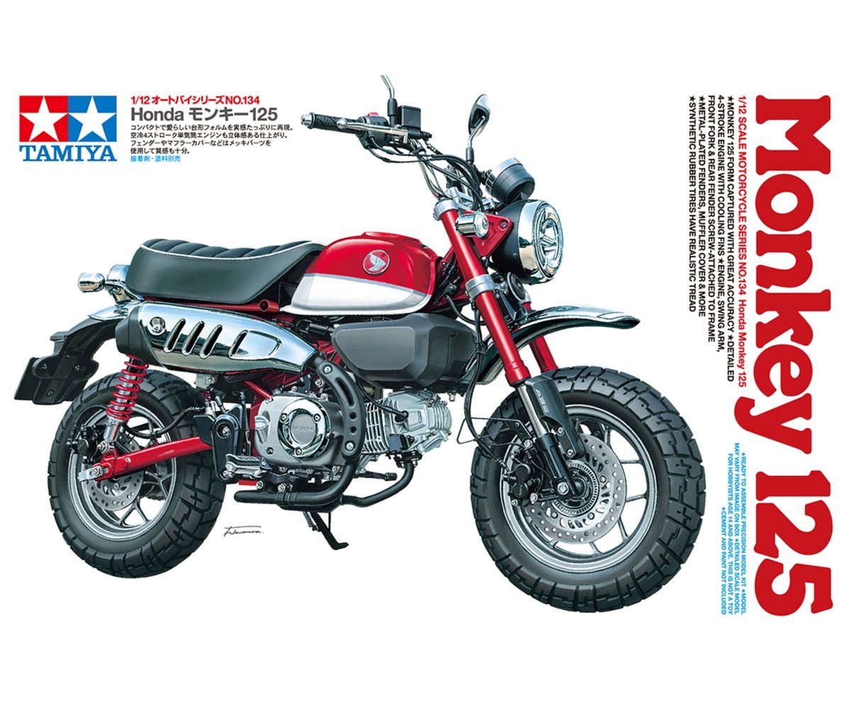 Tamiya modelbouwpakket auto - 14134 honda monkey 125 plastic - 1:12 - modelbouw