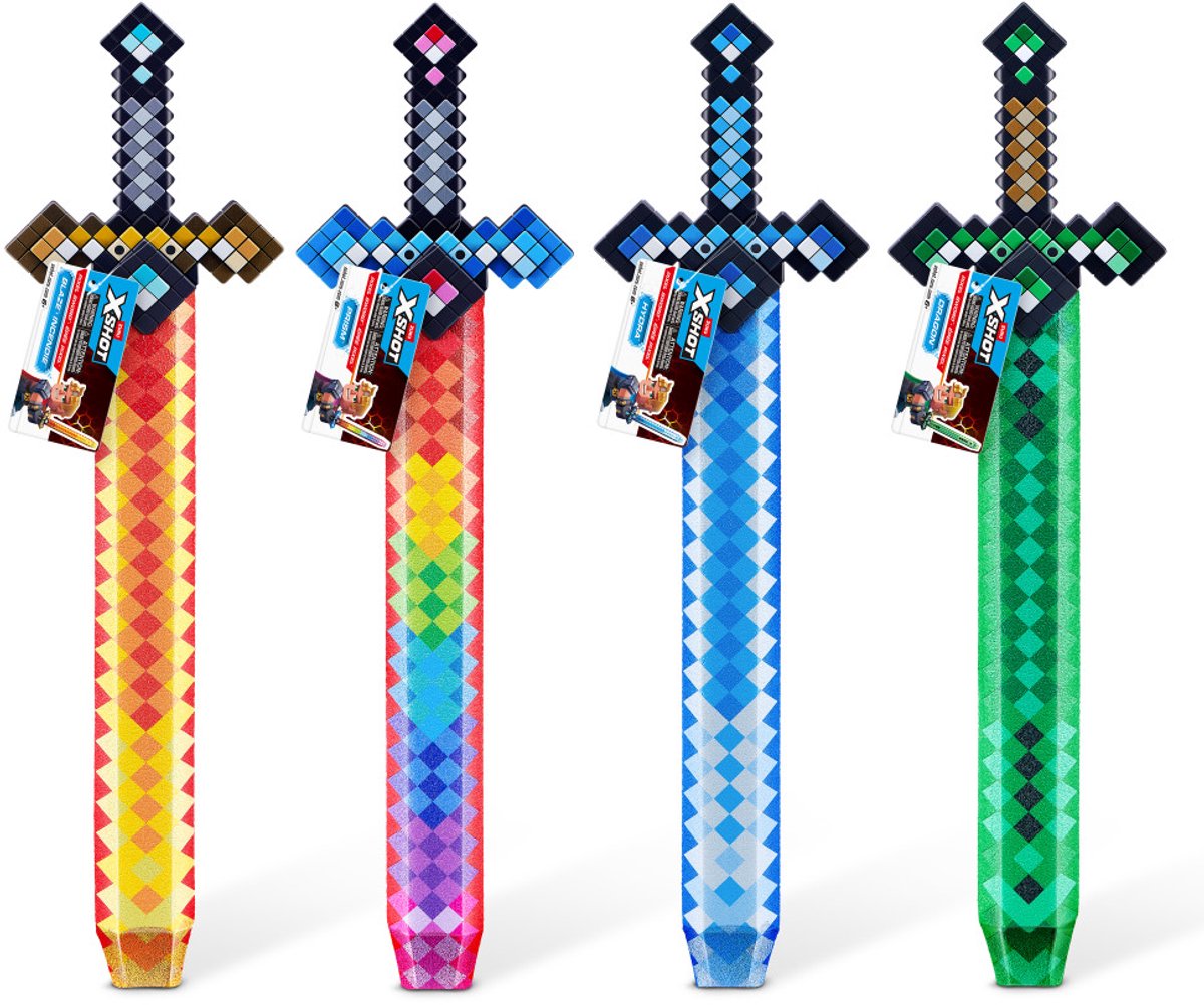 Xshot gioco di ruolo spada pixel - 4 pezzi zuru