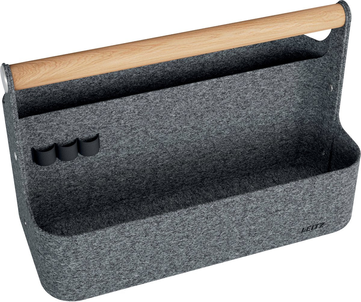Organizador de escritorio portátil Leitz | con asa | fieltro | gris