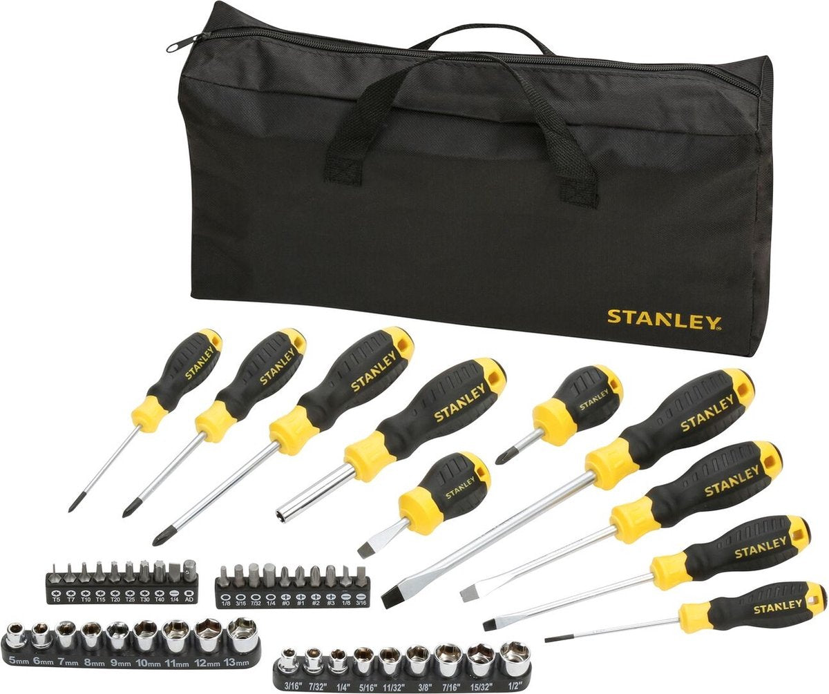 Juego de destornilladores Stanley de 48 piezas con bolsa - stht0-70887