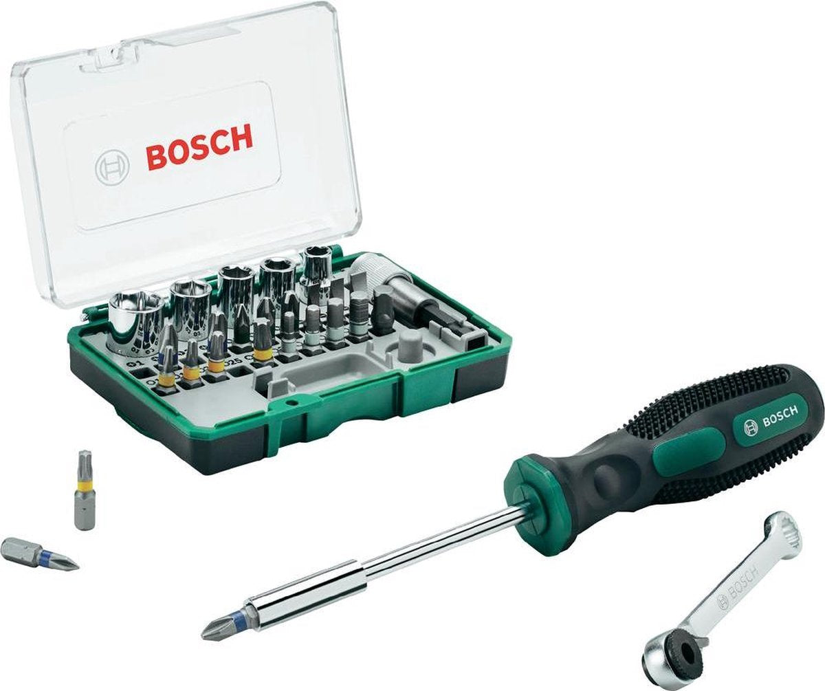 Set punte e cricchetto Bosch x-line 27 pezzi + cacciavite a mano
