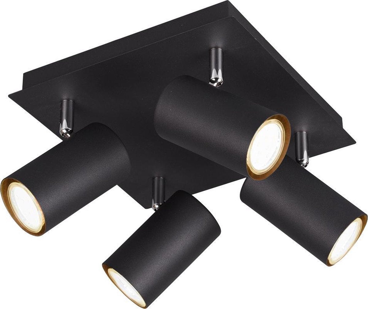 Trio marley - spot - nero opaco - escl. 4x gu10 3w