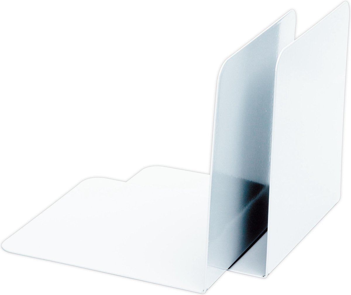 Alco boekensteun 85x140x140mm metaal 2 stuks in doos wit
