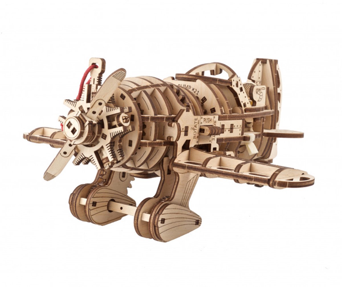 Ugears kit de construcción de madera para avión mad hornet 354 piezas