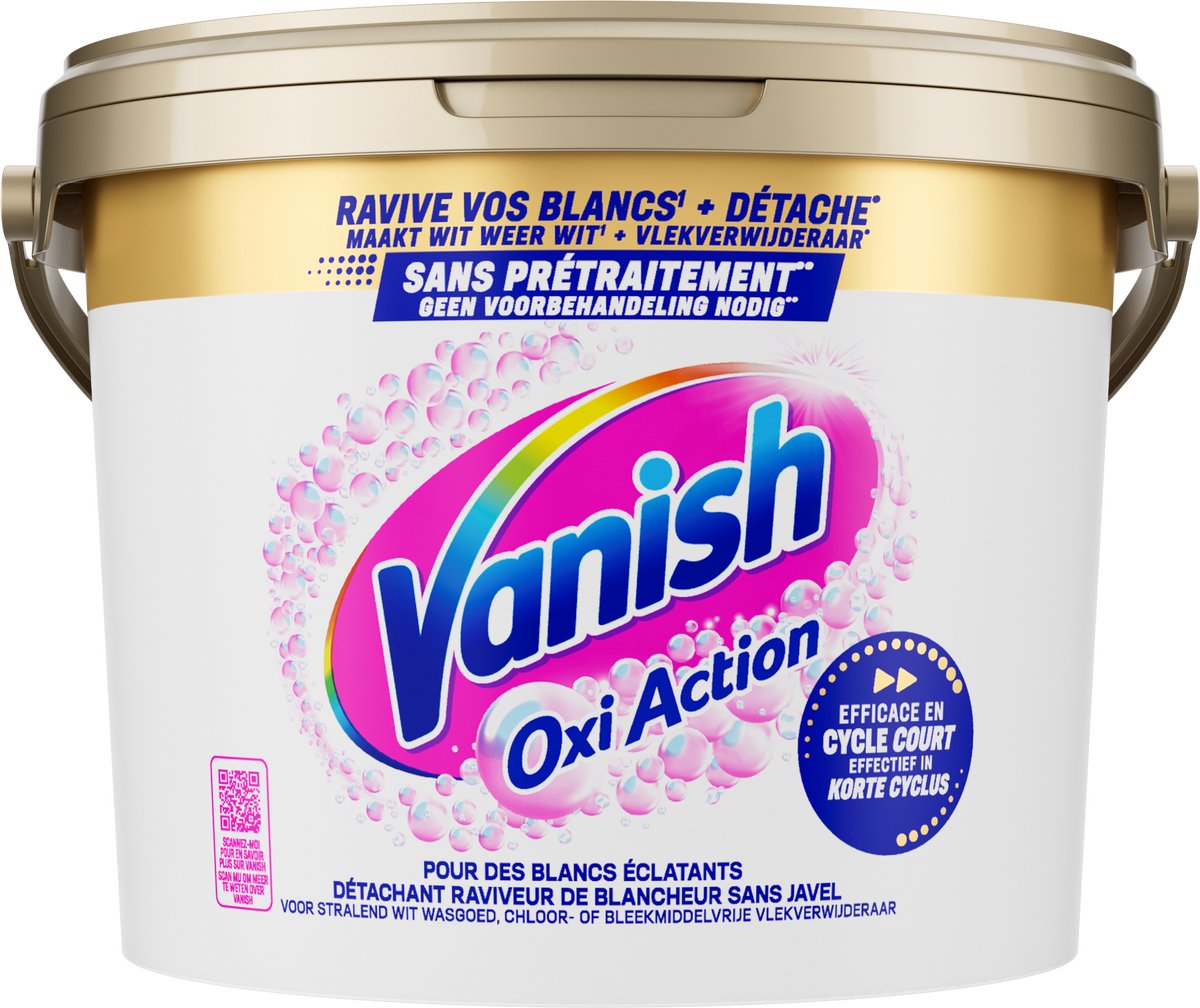 Vanish oxi action whitening booster poeder - vlekverwijderaar voor witte was - 2,7 kg