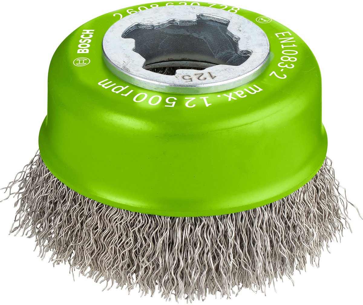 Bosch 2608620728 x-lock komstaalborstel met gegolfde draad - rvs - 0,3 x 75mm