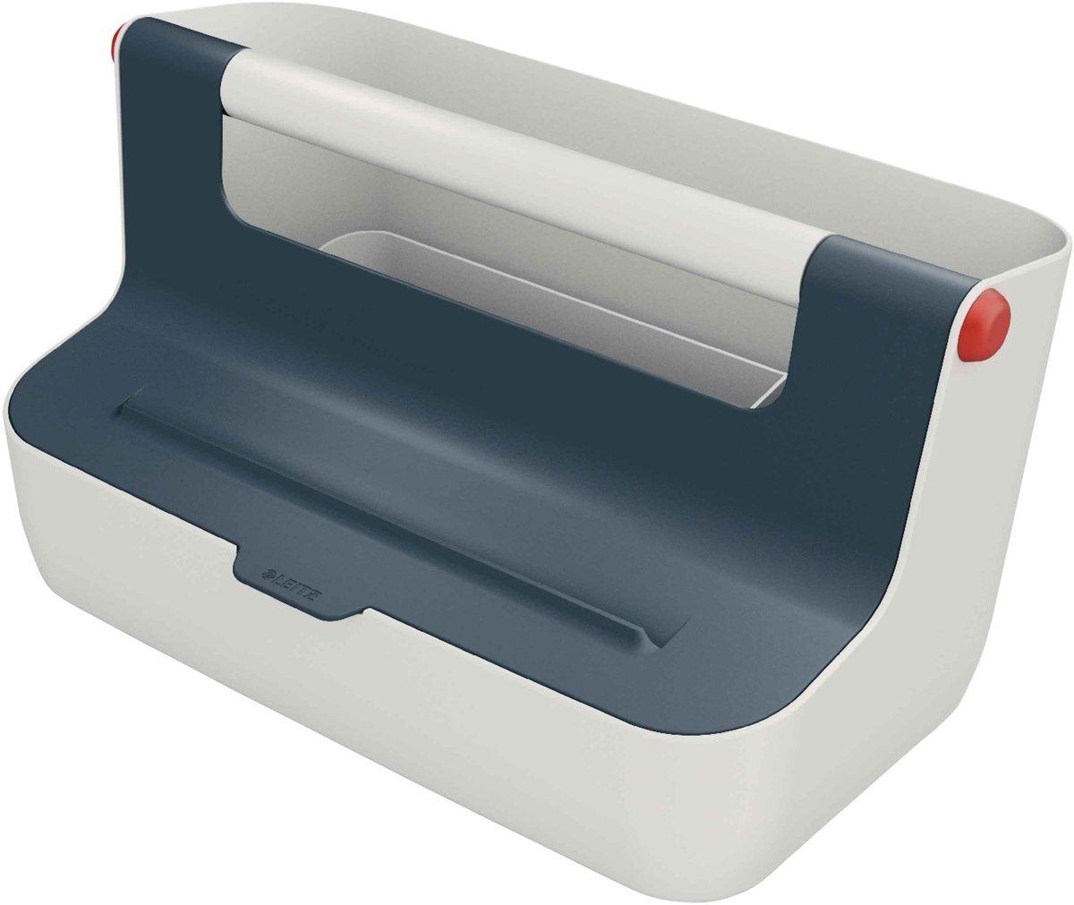 Leitz acogedora caja de almacenamiento portátil con compartimentos - caja de almacenamiento con tapa - ideal para la oficina en casa trabajando desde casa - gris terciopelo