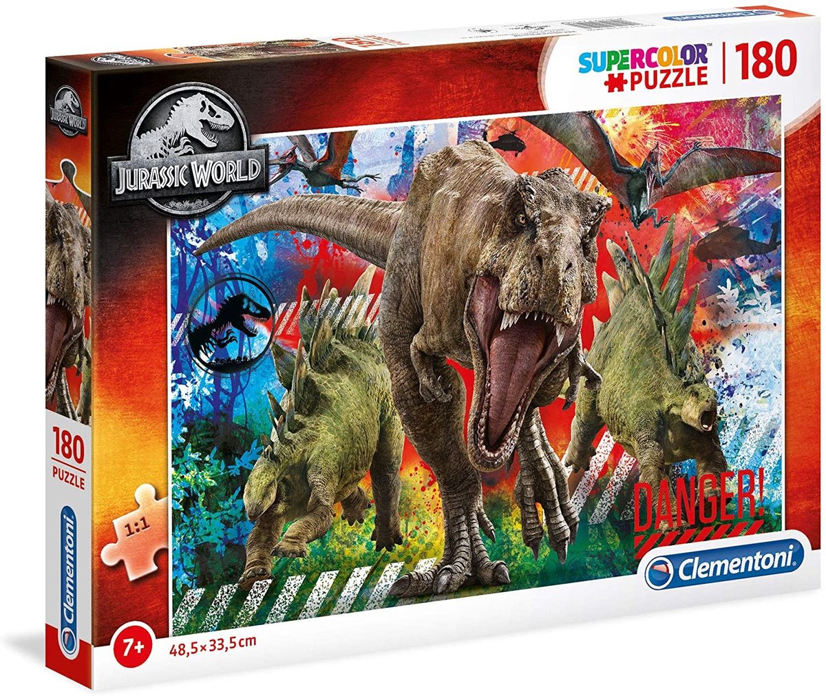 Clementoni SuperColor Puzzle Jurassic World 180 pezzi