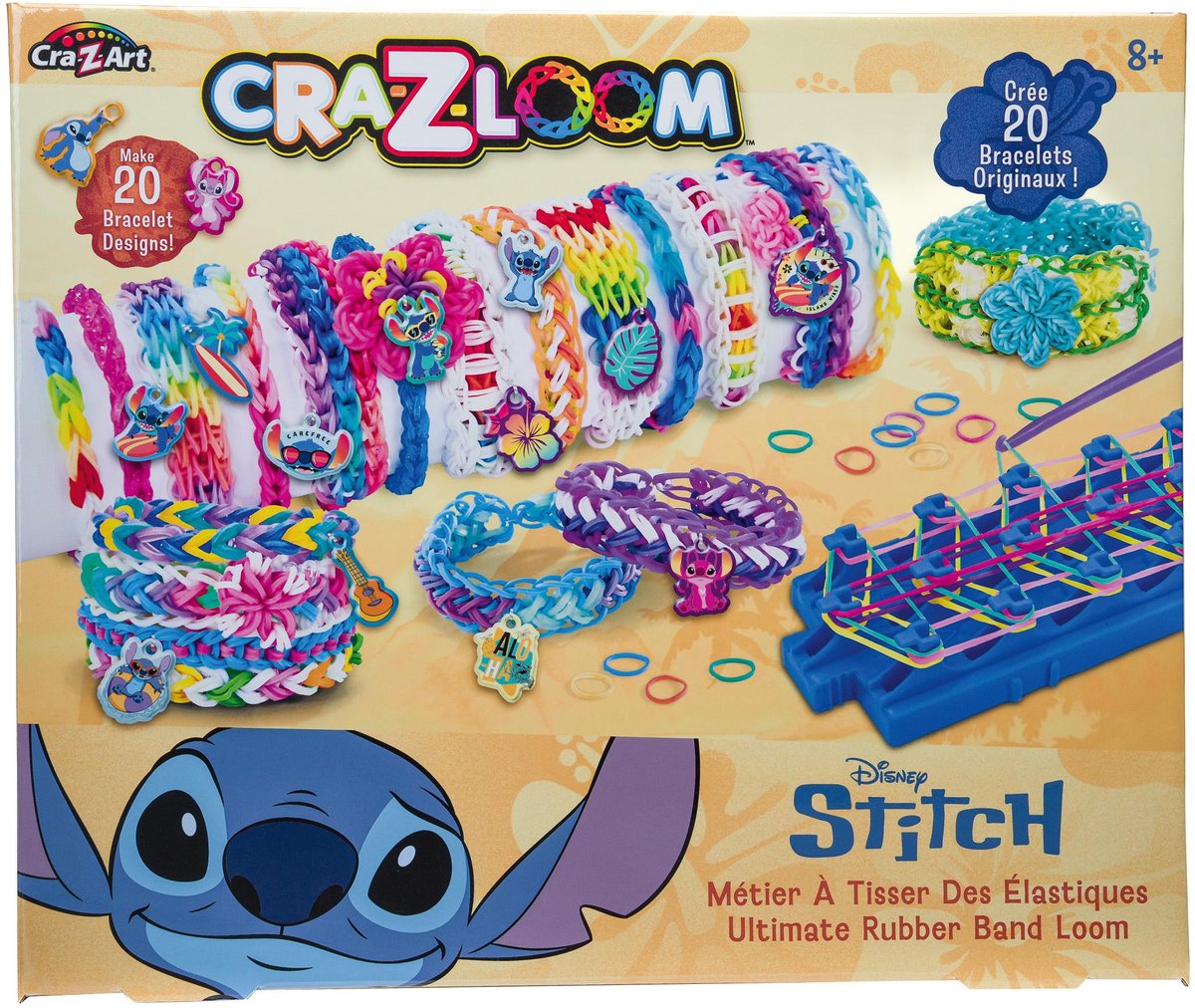 Lexibook stitch crazloom telar de banda elástica definitivo