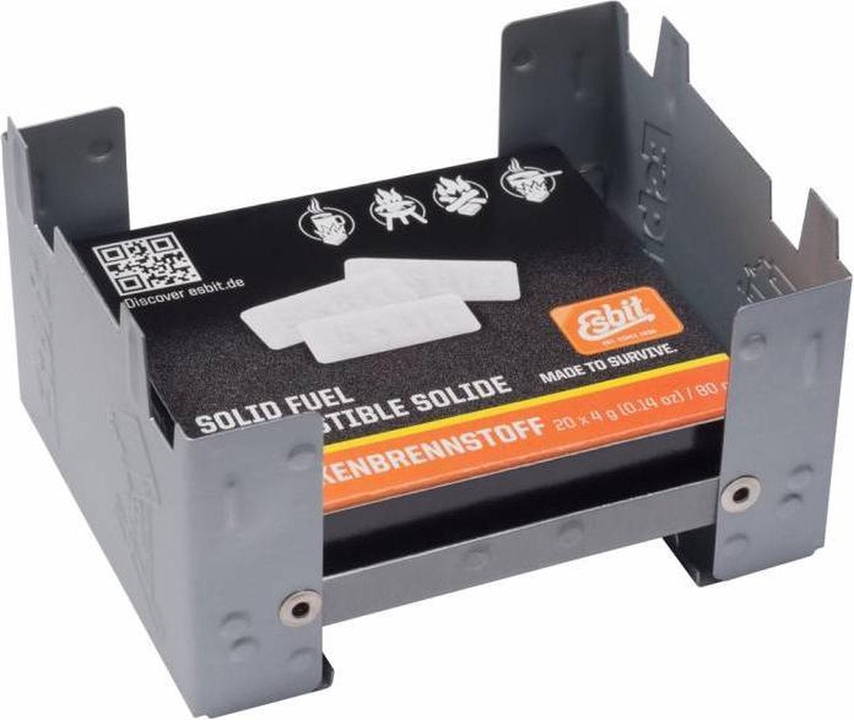 Esbit brander pocket stove s - incl 20x4 gr blokjes - compact