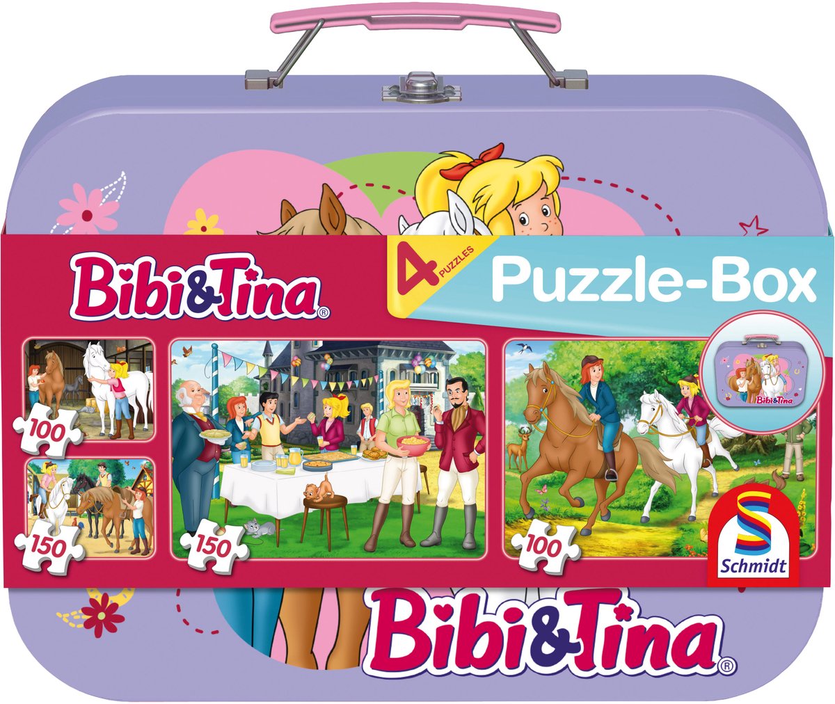 Schmidt - puzzle - bibi tina, 2x100, 2x150 pezzi - bibi tina - bambini - da 6 anni