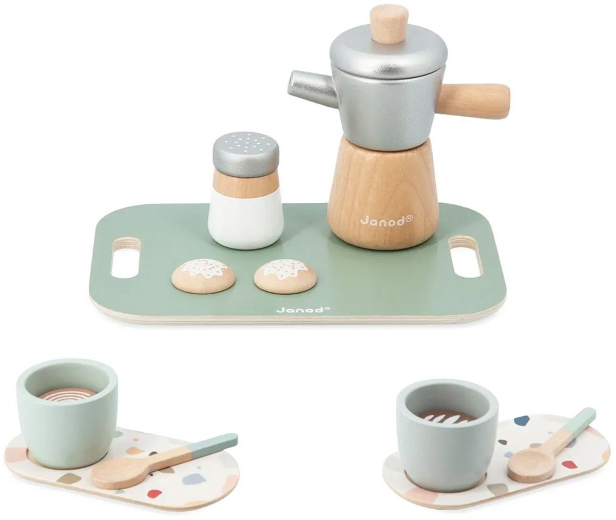 Janod - in cucina - set da gioco con caffettiera italiana