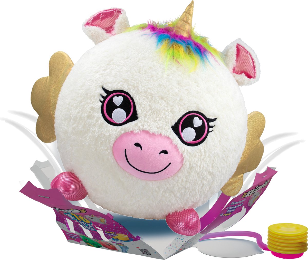 Gear2play biggies unicornio blanco - peluche inflable