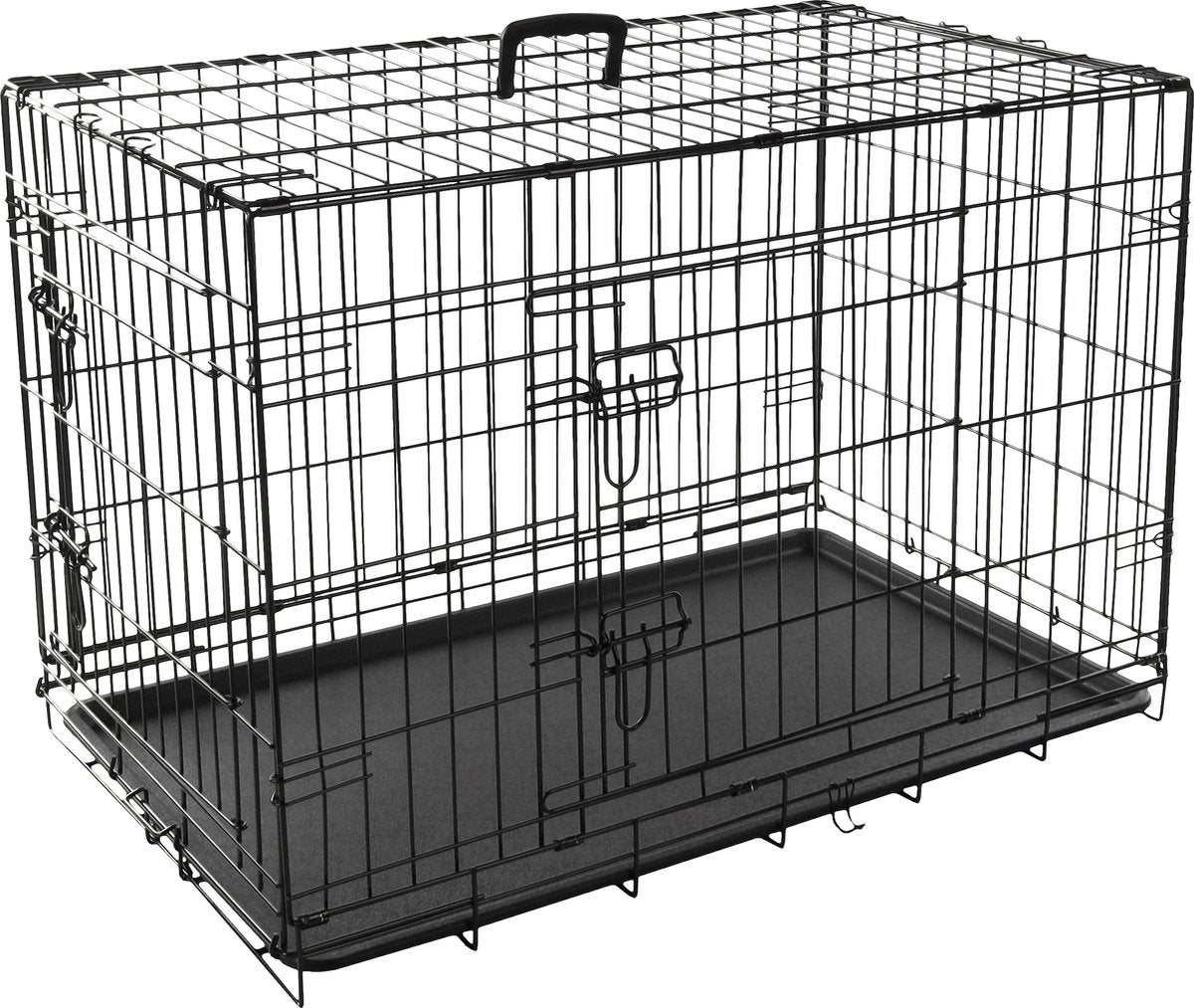 Panca Flamingo 2 ante - 93x57x62 cm nero