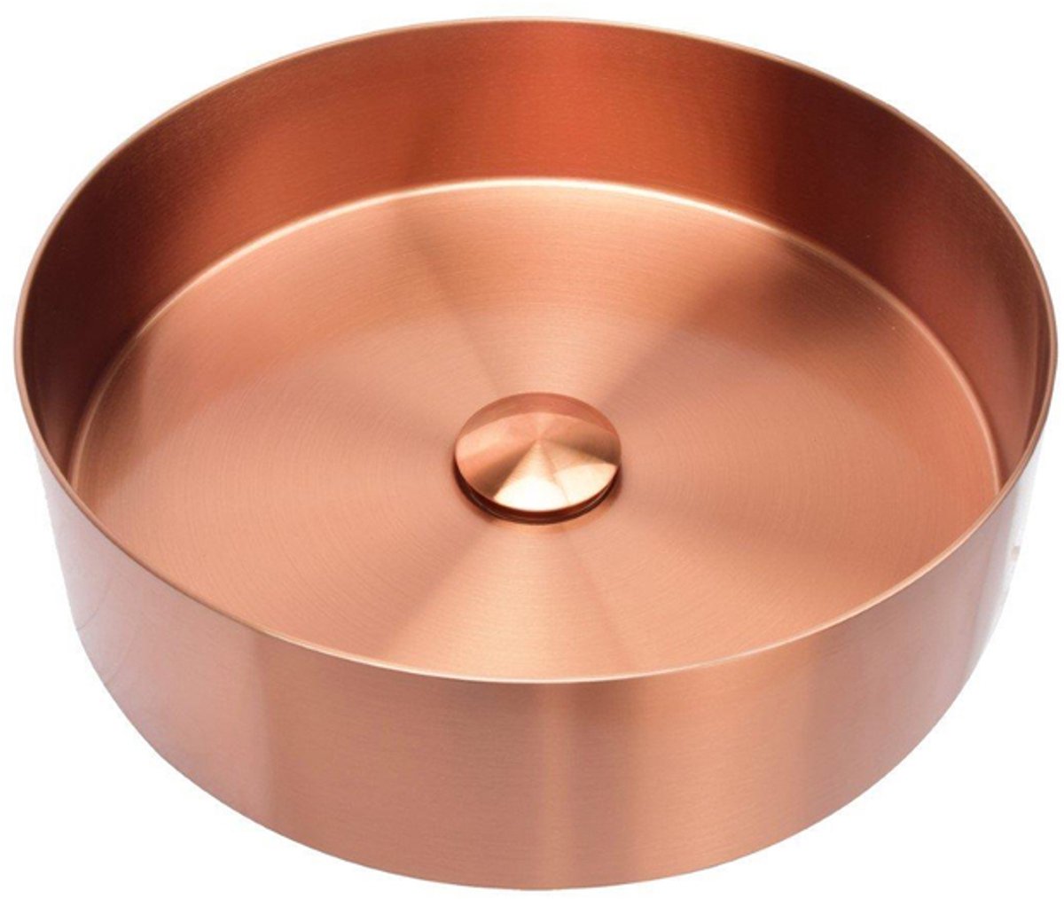Lavabo Differnz 40x40x11cm acero inoxidable cobre