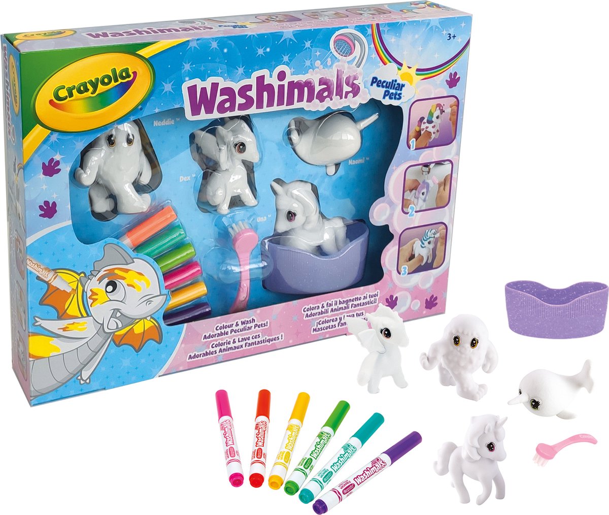 Crayola - washimals - pacchetto hobby - set di creature fantastiche per bambini
