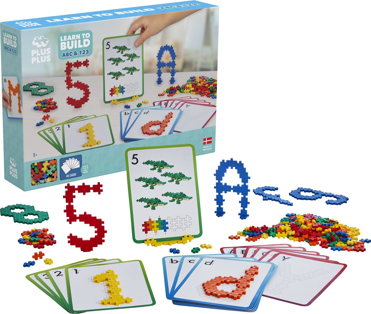 Plus plus impara a costruire abc 123 plus-plus: 600 pezzi (3909)