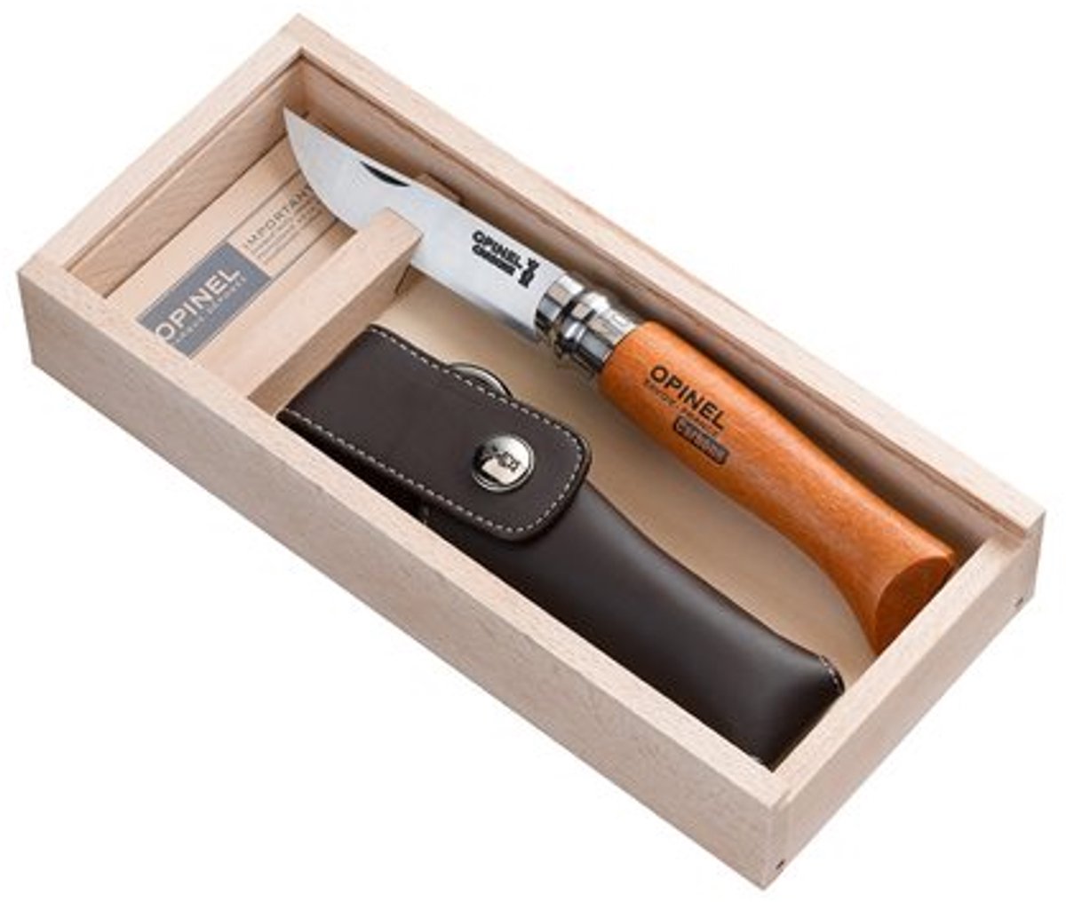 Opinel nº08 navaja carbono madera caja madera