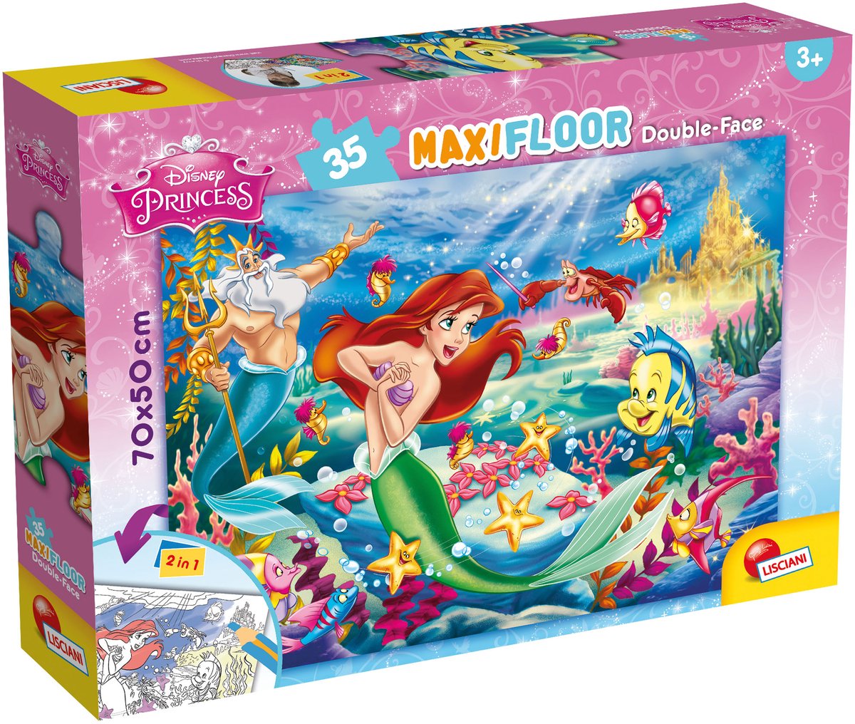 Lisciani disney puzzle df maxi piso 35 la sirenita