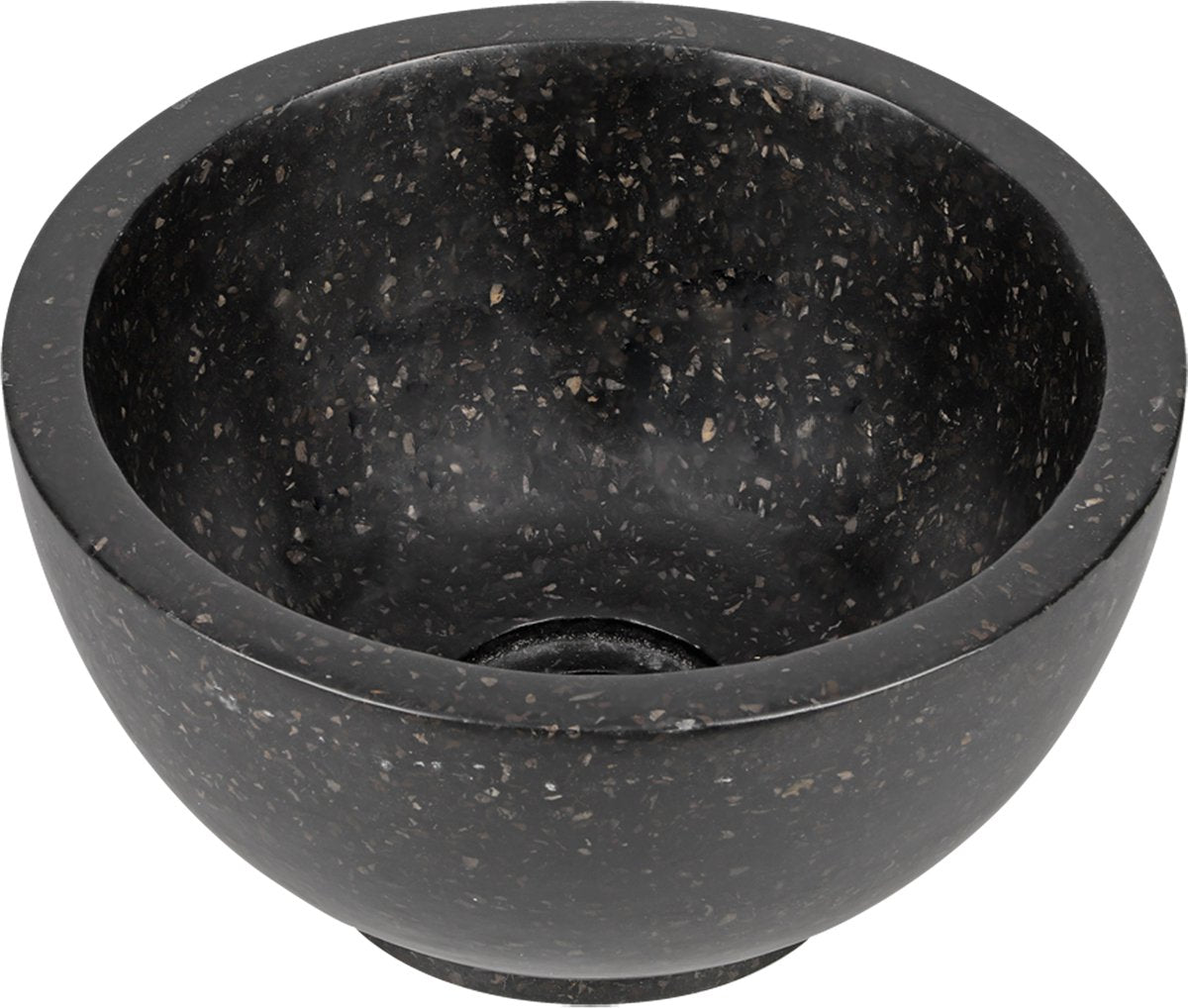 Lavabo de río Differnz - 23x23x12cm - terrazo negro