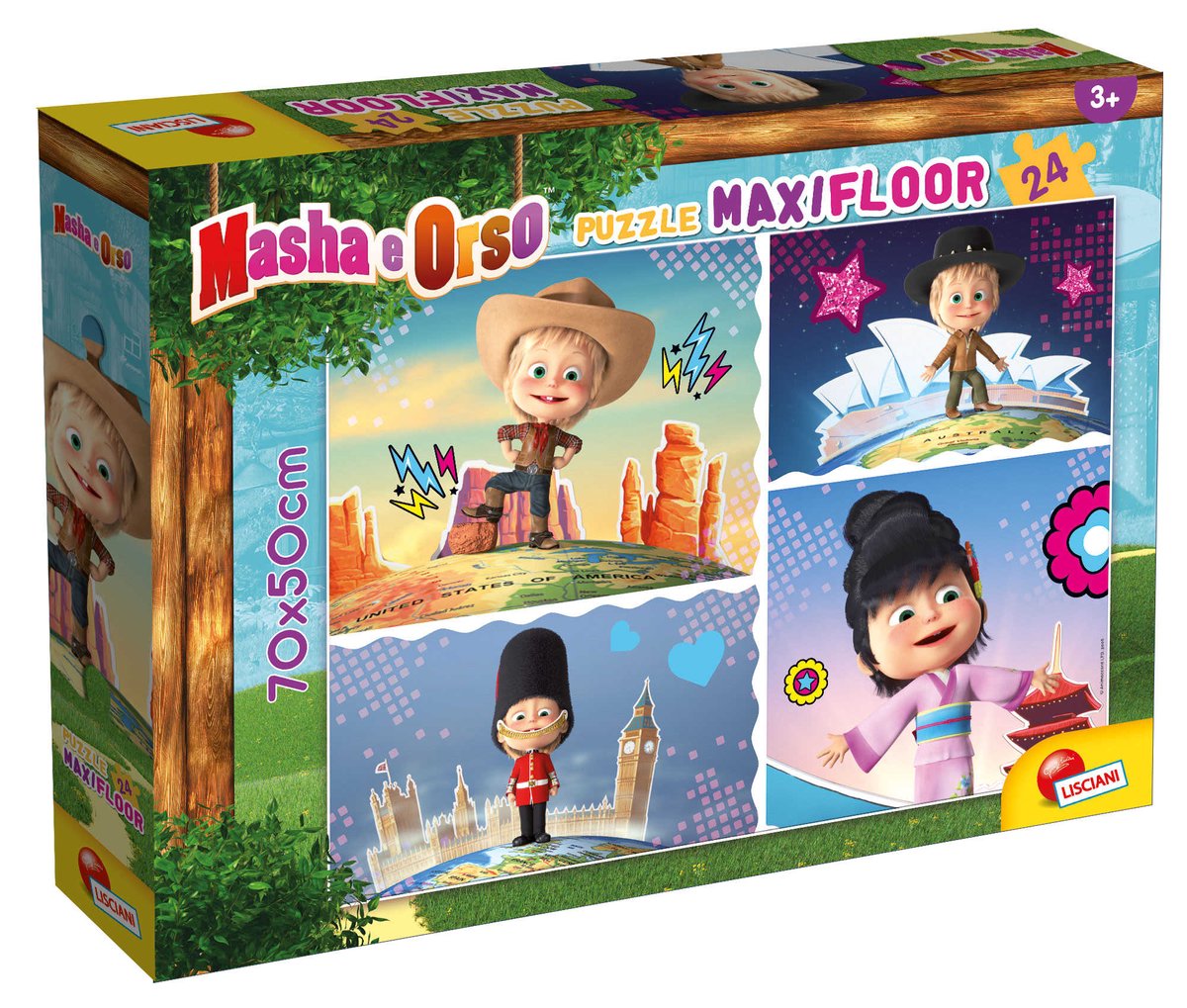 Lisciani masha puzzle maxifloor 24 - ô fantastico!