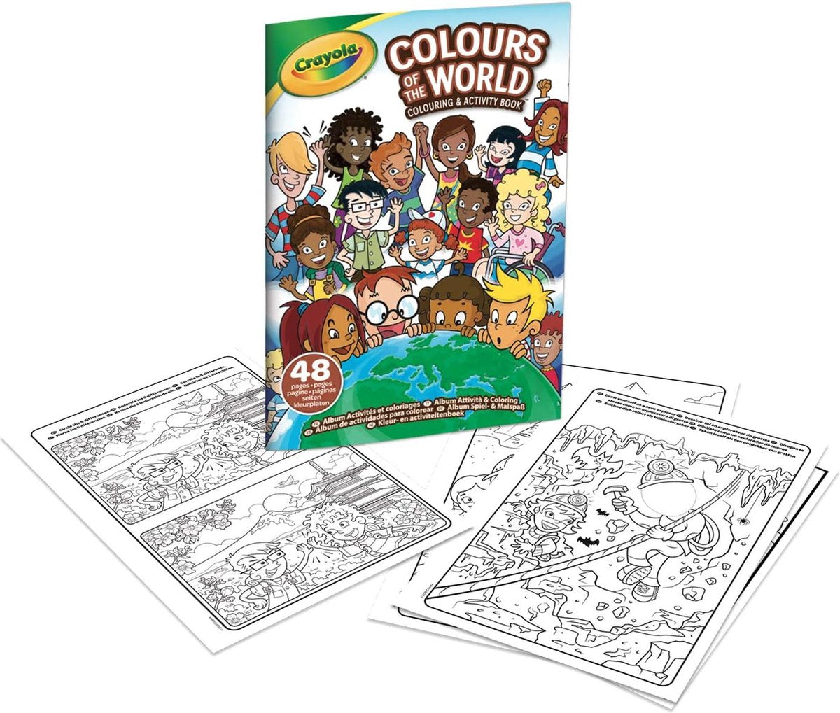 Crayola - i colori del mondo - libro da colorare - 48 pagine da colorare e attività educative