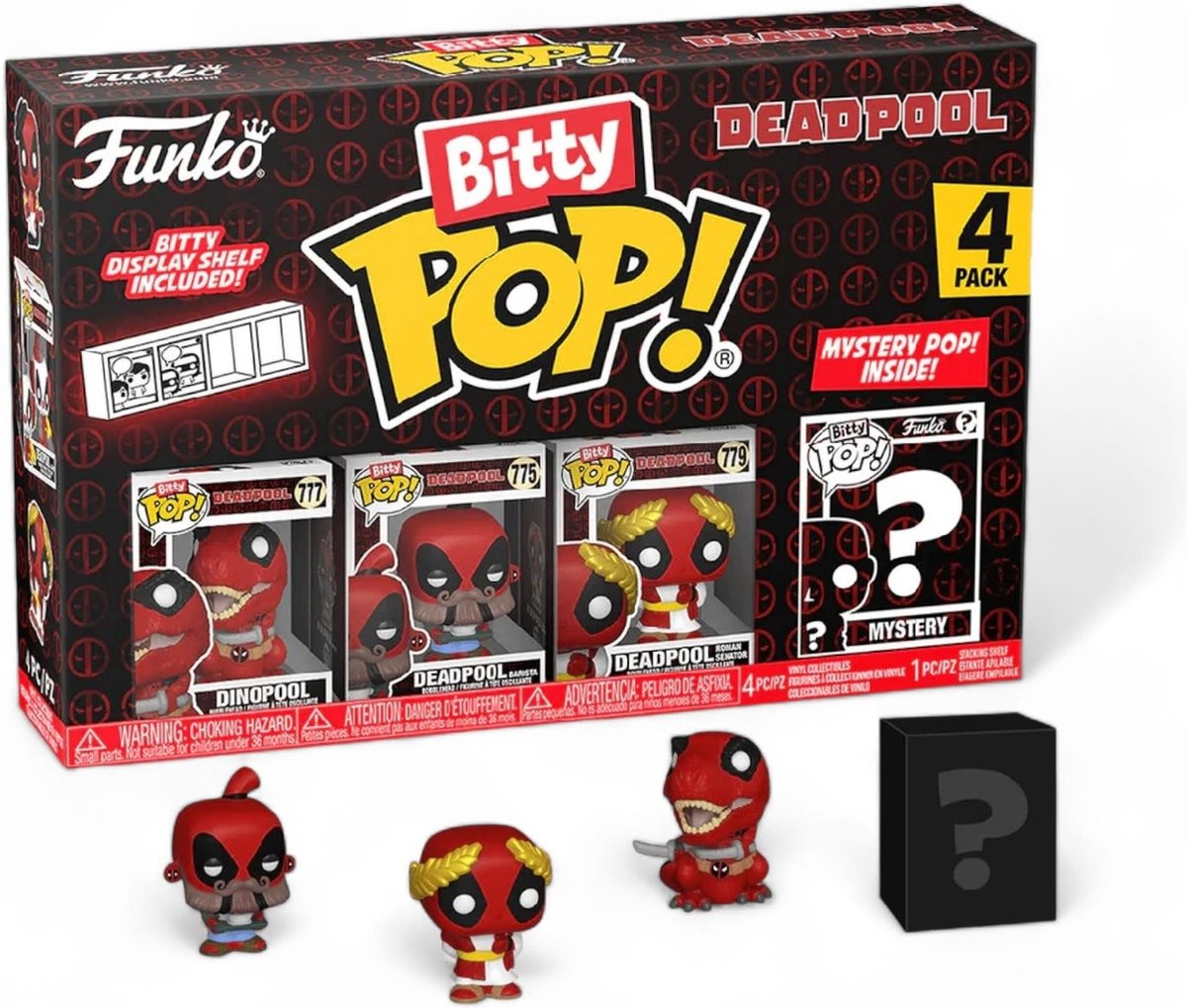 Funko Deadpool Bitty Pop! figura de vinilo 4-pack dinosaurio piscina 2,5 cm