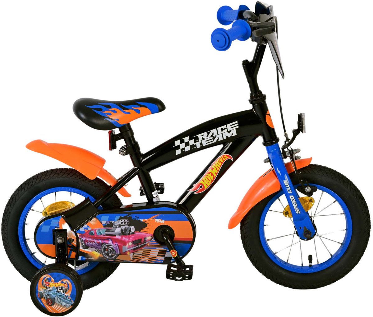 Ruote calde ruote calde 12 bicicletta nere arancione blu 31256